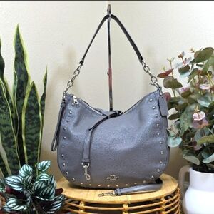 Coach Elle Hobo With Lacquer Rivets